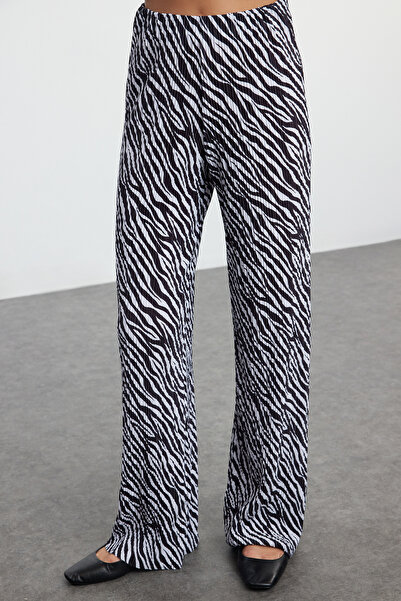 Trendyol Collection Rugalmas kötött ránc szett - Oversize Cut, Többszínű, Nyomtatott Twoaw25au00093