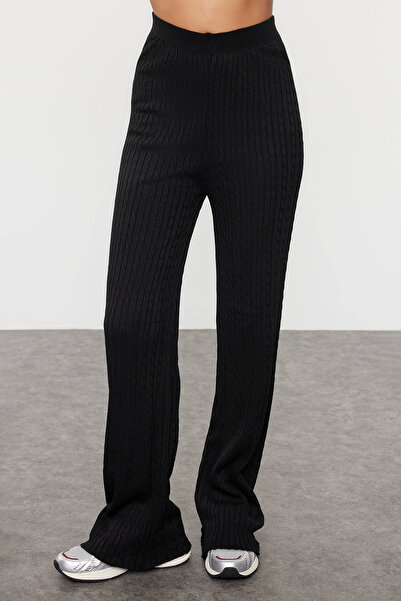 Trendyol Collection Tricotaj Set de jos cu fermoar negru - TWOAW25AU00059