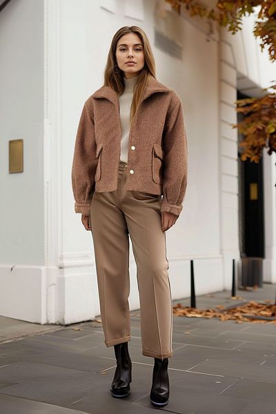 Trendyol Collection Палто от букле от норка - стандартна кройка Twoaw25Mo00055