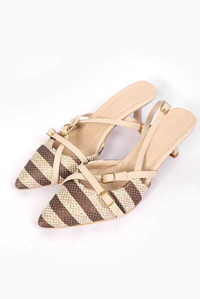 Liza Shoes İnna Linen Women's Heeled Shoes - A006-K333