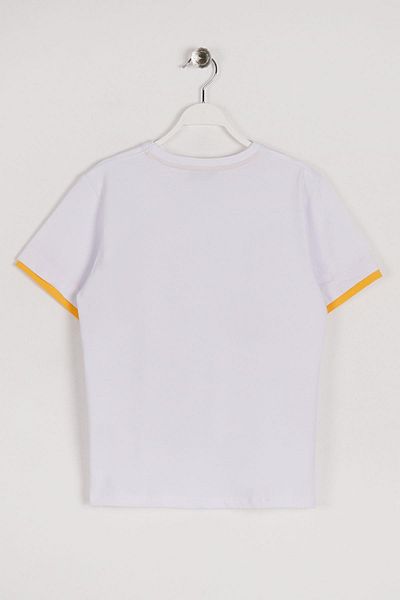 zepkids Crew Neck Short Sleeve Freedom Printed White Color Boy's T-shirt