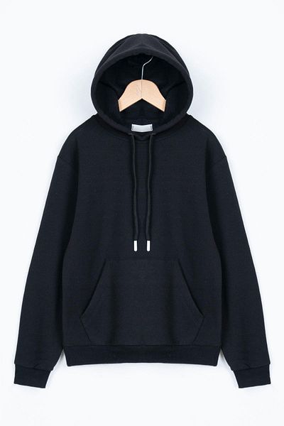 zepkids Hanorac pentru băiat, cu glugă, cu mânecă lungă, buzunar, culoare neagră