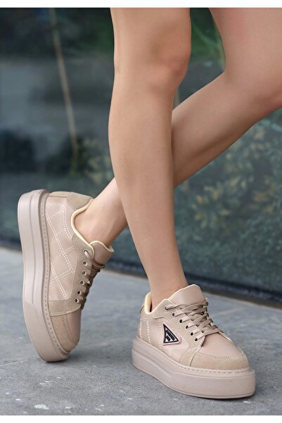 TUFEYO Γυμνό χρώμα Julya Lace-Up Sneakers
