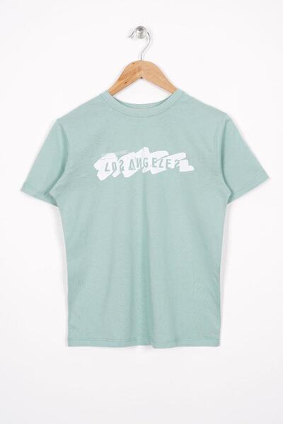 zepkids Хлопчача футболка - з принтом Los Angels, колір зелений