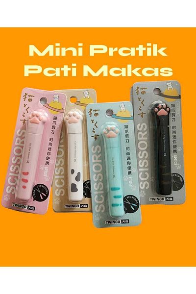 Rota Hediyelik Cute Tiny Practical Useful Kawaii Cat Pocket Size Scissors 1 Piece