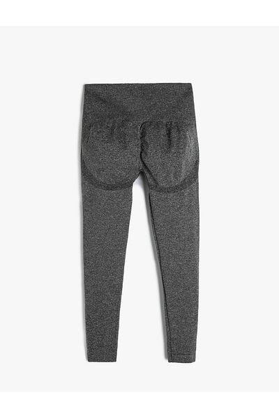 Koton High Waist Woven Sports Leggings Seamless Slim Fit