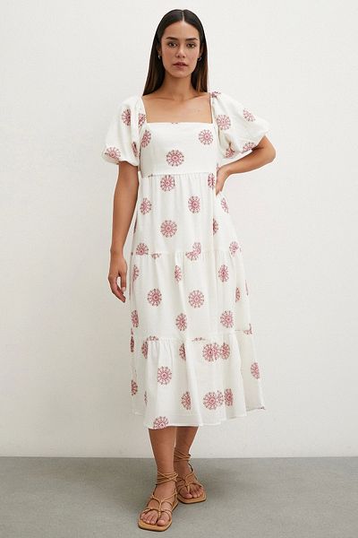Never more Pink Linen Dress - Back Bow