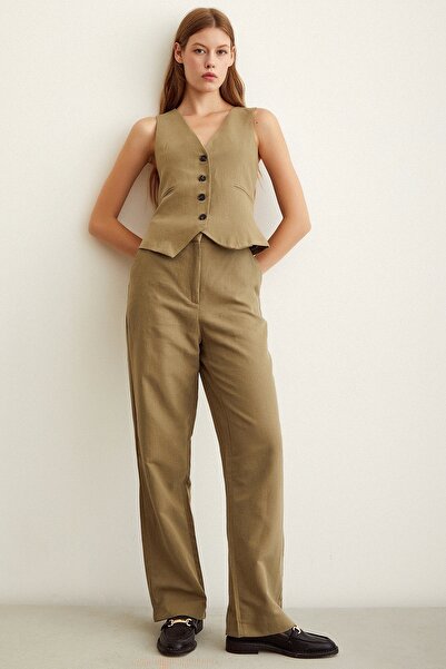 Never more Lined Linen Vest