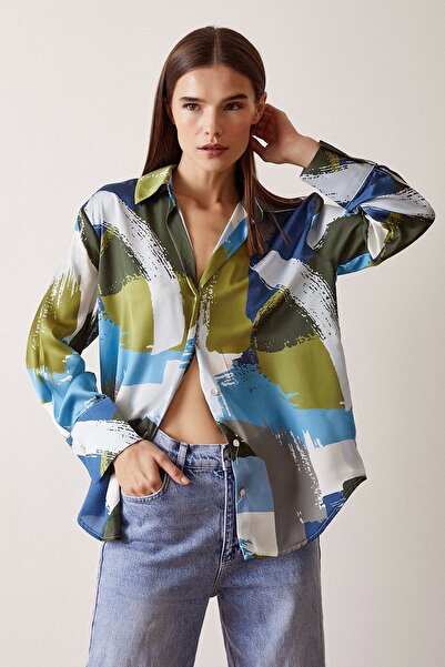 Never more V-Neck Patterned Shirt