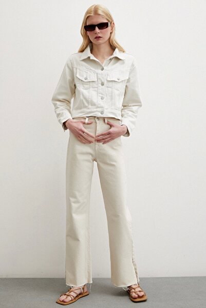 Never more Gabardin Ceket Taş