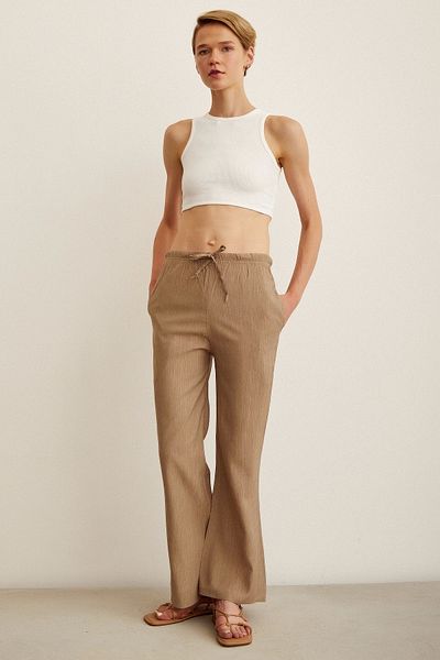 Never more High Waist Trousers with Elastic Waist