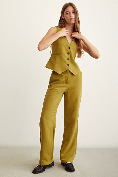Never more High Waist Linen Trousers