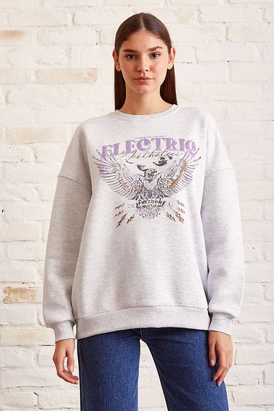 Never more Crew Neck Printed Sweatshirt