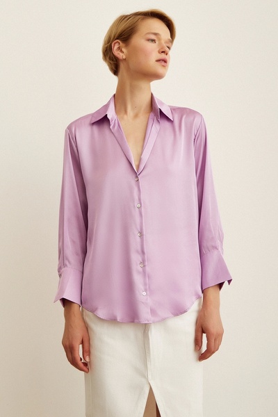 Never more Basic Satin Shirt