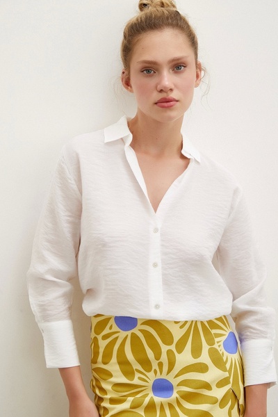 Never more Desenli Şort Etek Sarı