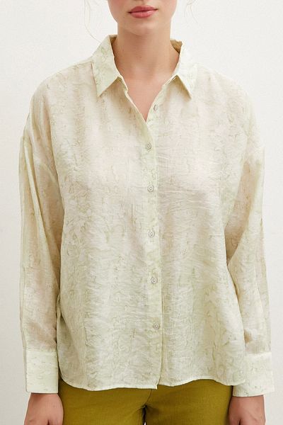 Never more Green Drop Patterned Shirt