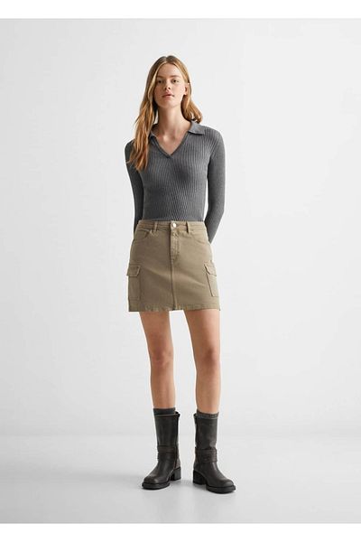 Mango Teen Gray Sweater for Kids