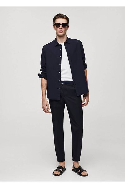 MANGO Man Slim Fit 100% Cotton Trousers