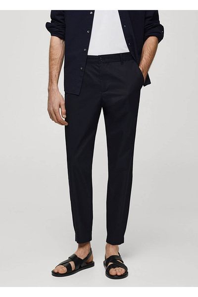MANGO Man Slim Fit 100% Cotton Trousers