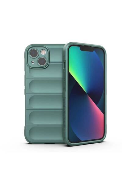 AQUA AKSESUAR Apple  iPhone 13 Uyumlu Elden Kaymayan Kamera Korumalı Oyuk Kılıf