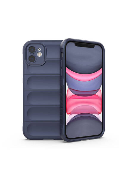 AQUA AKSESUAR Apple iPhone 11 Uyumlu Elden Kaymayan Kamera Korumalı Oyuk Kılıf