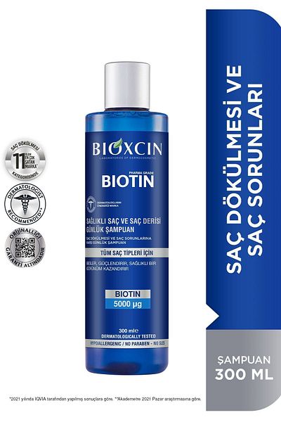 Bioxcin Biotin Shampoo 300 Ml - 5 Pack Sensitive Scalp