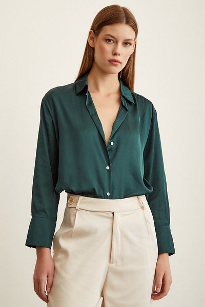 Never more Basic Satin Shirt