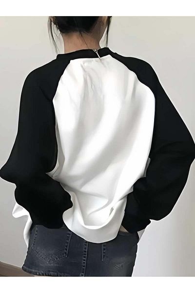 Touz Moda Λευκό Raglan μακρυμάνικο μπλουζάκι με στάμπα Spider Cat