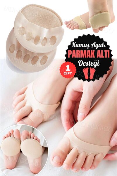 Munico Halluks Valgus Düzeltici Beş Parmak Ayırıcı ve Ön Ayak Pedleri Dayanıklı Metatarsal Pedler Yumuşak