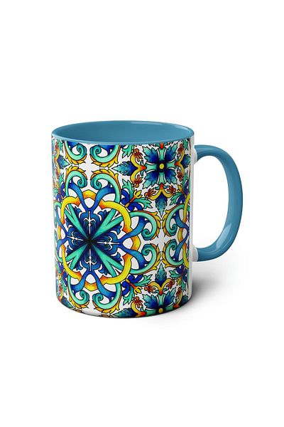 DUBLEMETRE Tile Patterned Printed Mug