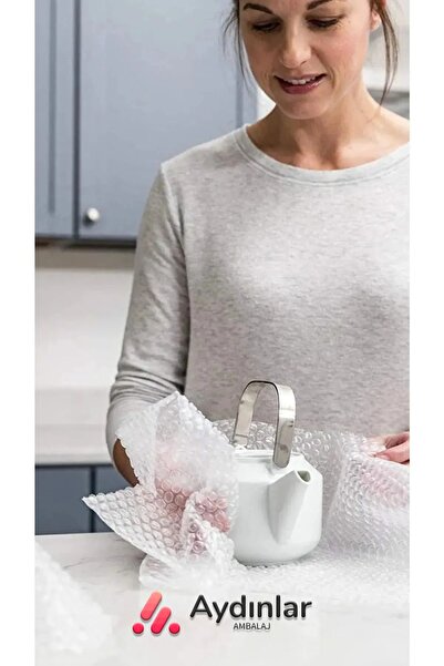 Aydınlar Ambalaj 100cmx10mt Üç Katlı Kalın Ambalaj Poşeti Balonlu Havalı Nayl...