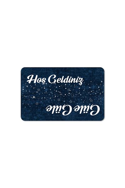 M&H Quality Welcome Written Flower Patterned Digital Door Mat - Washable Door Mat