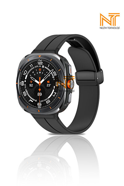 Nezih Case Samsung Galaxy Watch Ultra Uyumlu Orijinal Boşluksuz Pim Metal Mag...
