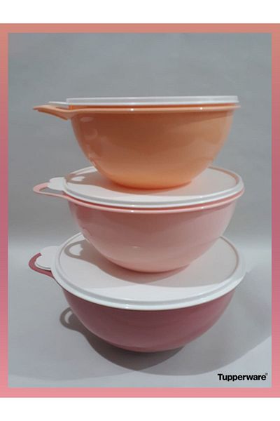 Tupperware مجموعة حاوية الخلاط مكونة من 3 قطع (7.8 لتر، 4.5 لتر، 3 لتر)
