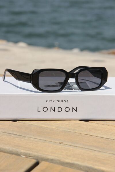 Mucemi Siyah Ultraviyole 400 Korumalı Cam Siyah Çerçeve Kadın Güneş Gözlüğü