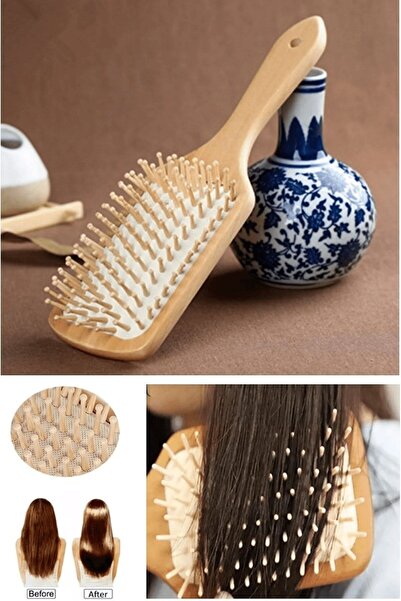 Ardinyo Wooden Hair Brush Hair Lightener Comb Professional Hair Massage Comb Influencer