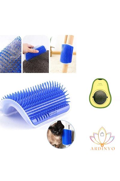 Ardinyo Cat and Avocado Catnip Gift Set - Itching, Scratching and Rubbing Apparatus, Massage Brush