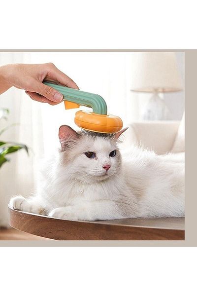 Ardinyo Pet Brush with Automatic Cleaning Button Cat Dog Hair Collector Comb Push Comb