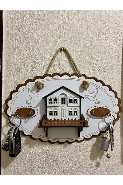 Mirvano Key Hanger, Decorative Balcony House Keychain, Keychain with 4 Hooks