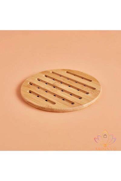 Ardinyo 17x17 εκ. Στρογγυλή βάση τσαγιέρας από μπαμπού, ελαφριά και ανθεκτική