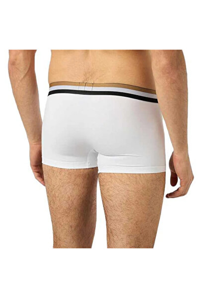 BOSS Erkek Dokuma Kumaş  Normal Bel Kısa Paça Düz Model Beyaz Boxer 50516542-100