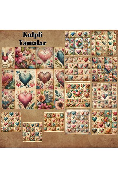 Pink Swan Craft مجموعة ملصقات لاصقة كلاسيكية مكونة من 12 قطعة على شكل قلب لسكرابوك رصاصة ومجلة مخططة