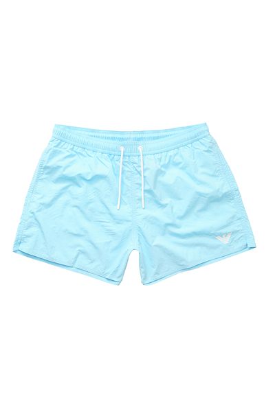 Emporio Armani Shorts Badeshorts mit Tunnelzug und aufgesticktem Logo aus Hightech-Gewebe