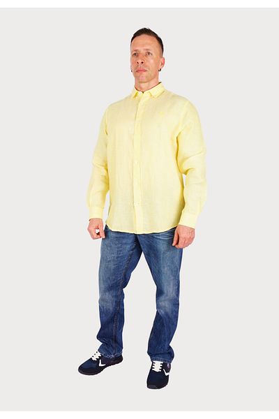 U.S. Polo Assn. Hemd Leinenhemd Leinenhemd mit Knöpfen