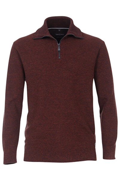 CASAMODA Pullover Troyer mit Reißverschluss und Markenlogo