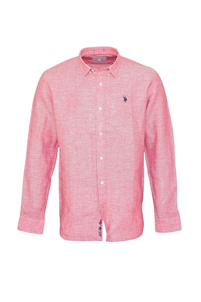U.S. Polo Assn. Hemd Leinenhemd Leinenhemd mit Knöpfen