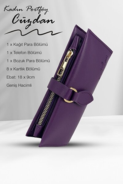 Frank Martin Lion Telefon Kağıt Para Ve Bozuk Para Bölmeli Kartlıklı Telefonluk El Çantası Portföy Kadın Cüzdan