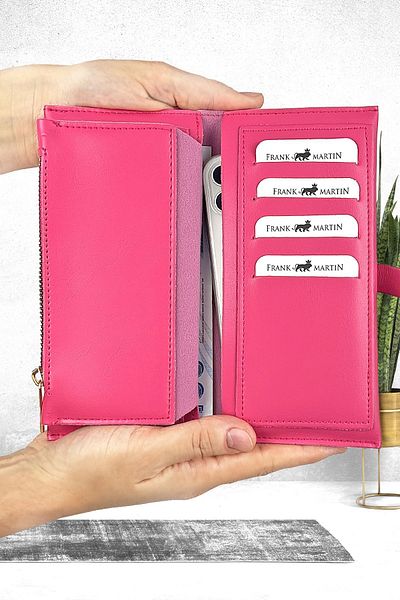 Frank Martin Lion Women's Portfolio - Handbag with Phone, Paper, Money and Coin Compartment