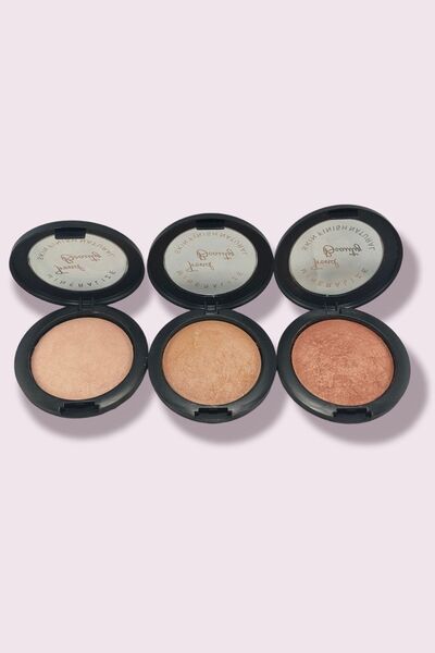 TrendBeauty Yüksek Pigmentli & Yoğun Işıltılı Fırınlanmış Aydınlatıcı Bronzer Seti