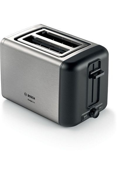 Bosch DesignLine Stainless Steel Toaster, Two Slice - Silver, TAT3P420GB 1 Year Warranty